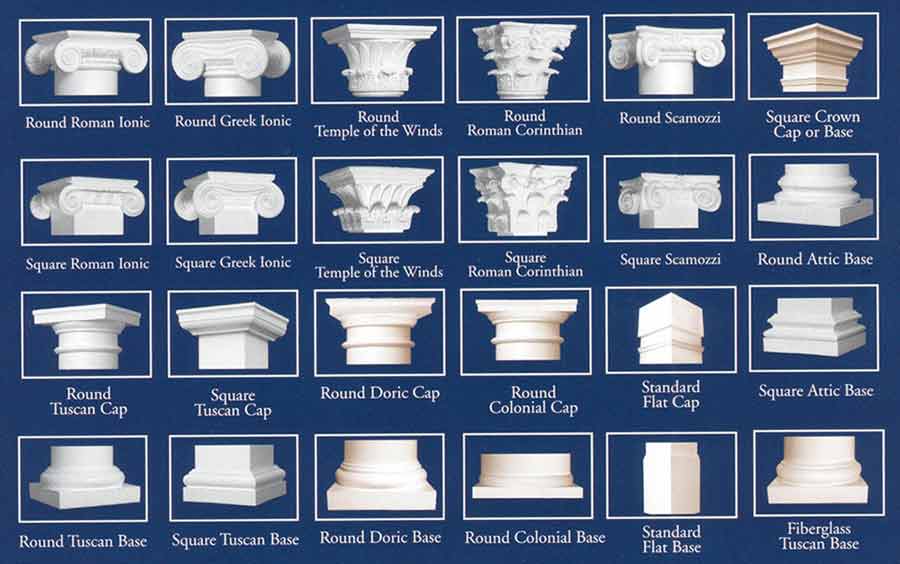 HB&G Capitals and Bases - Larger View